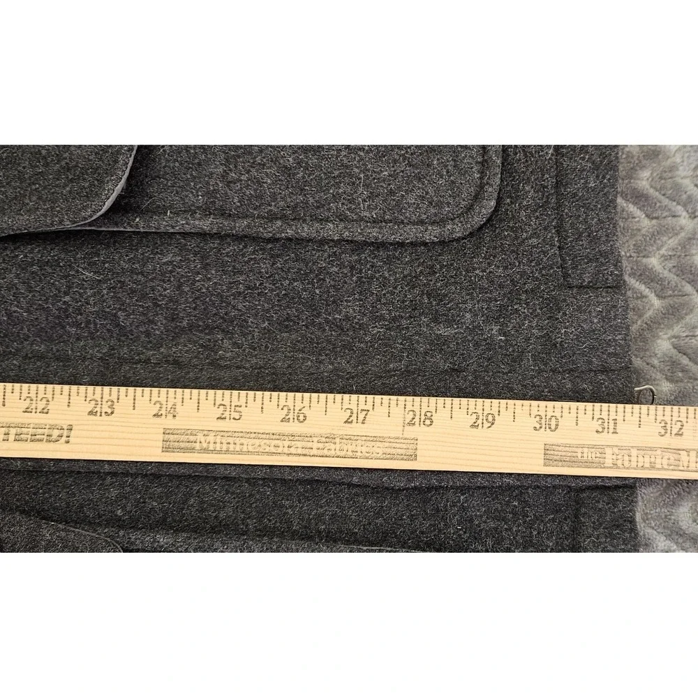 L.L. Bean Men's Size Large Charcoal Grey 3 in 1 Wool Blend Heavy Knit Field Coat
